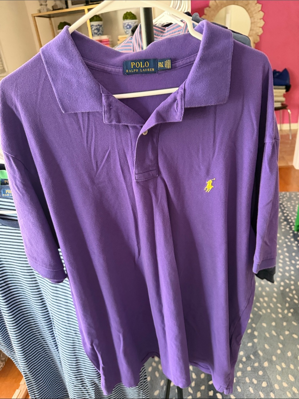 Polo by Ralph Lauren Purple Short-Sleeve Polo with Yellow Pony